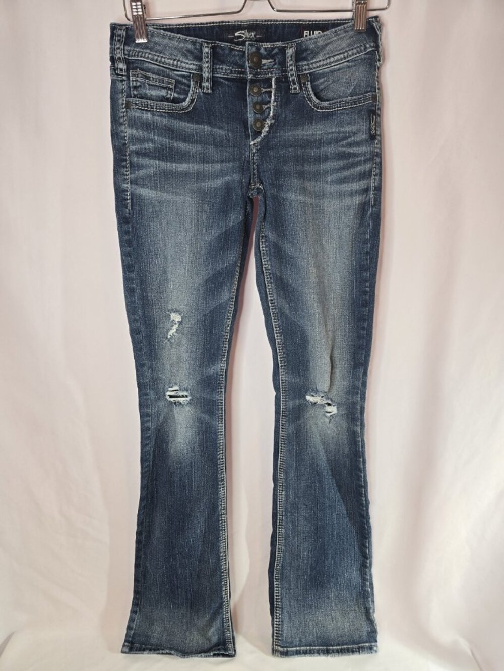 Silver Jeans- Women. “Tuesday" Boot Cut, Low Rise Demin Jeans Waist 26
